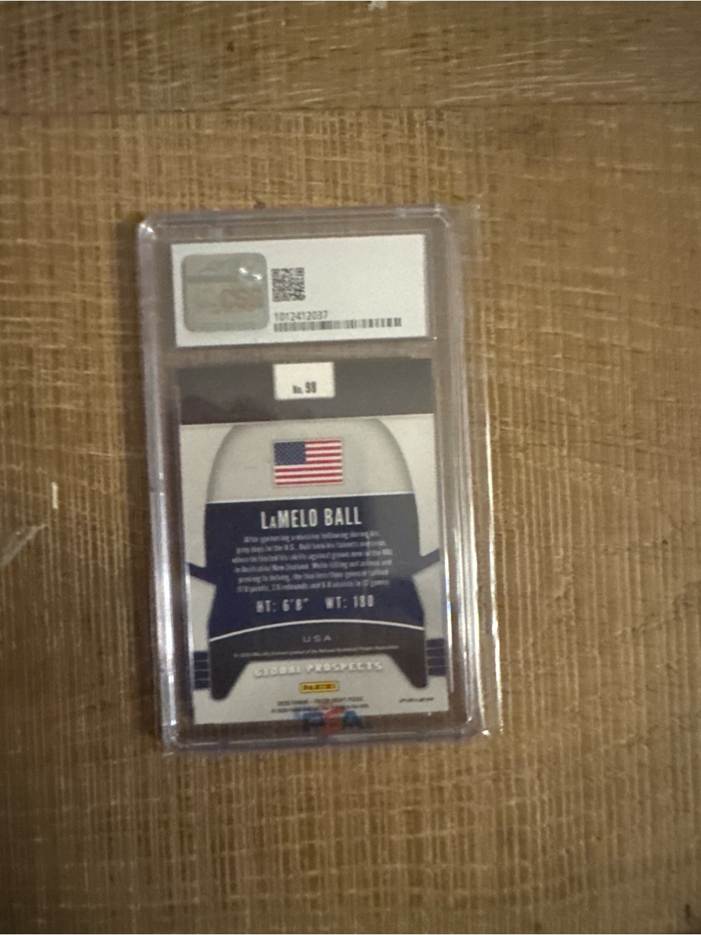 LaMelo Ball Trading Card in Clear Protective Case - Blue/White